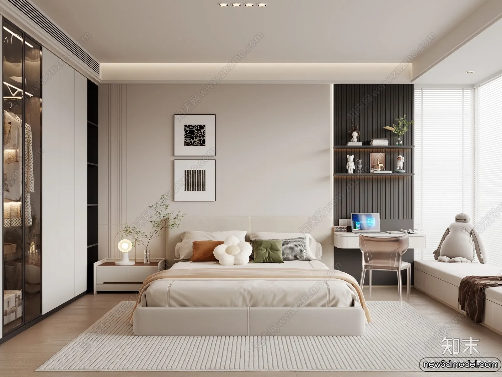 Bedroom - 3D Interior Scenes - Modern Style - 3D Models - 176