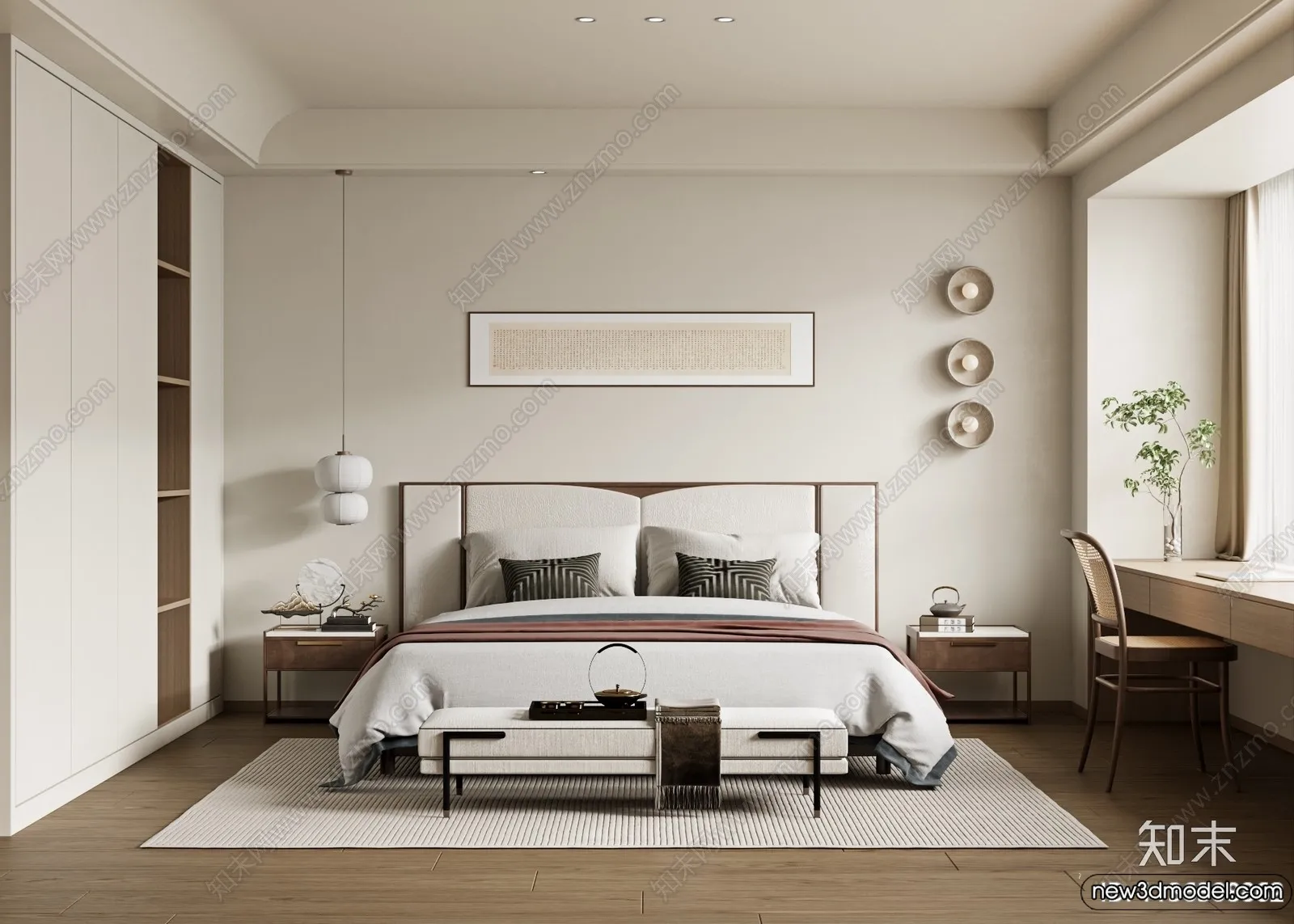 Bedroom - 3D Interior Scenes - Modern Style - 3D Models - 177
