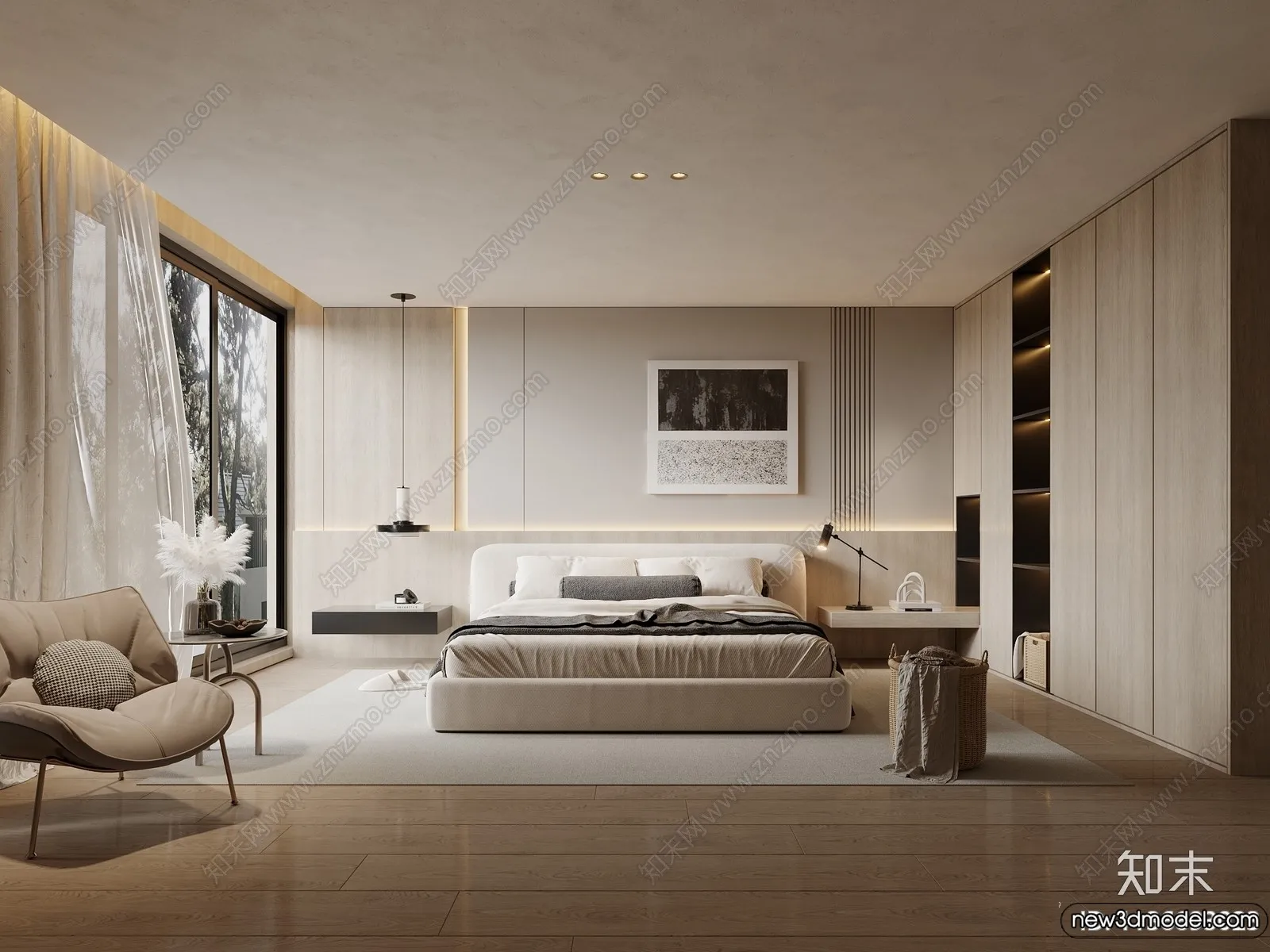 Bedroom - 3D Interior Scenes - Modern Style - 3D Models - 178