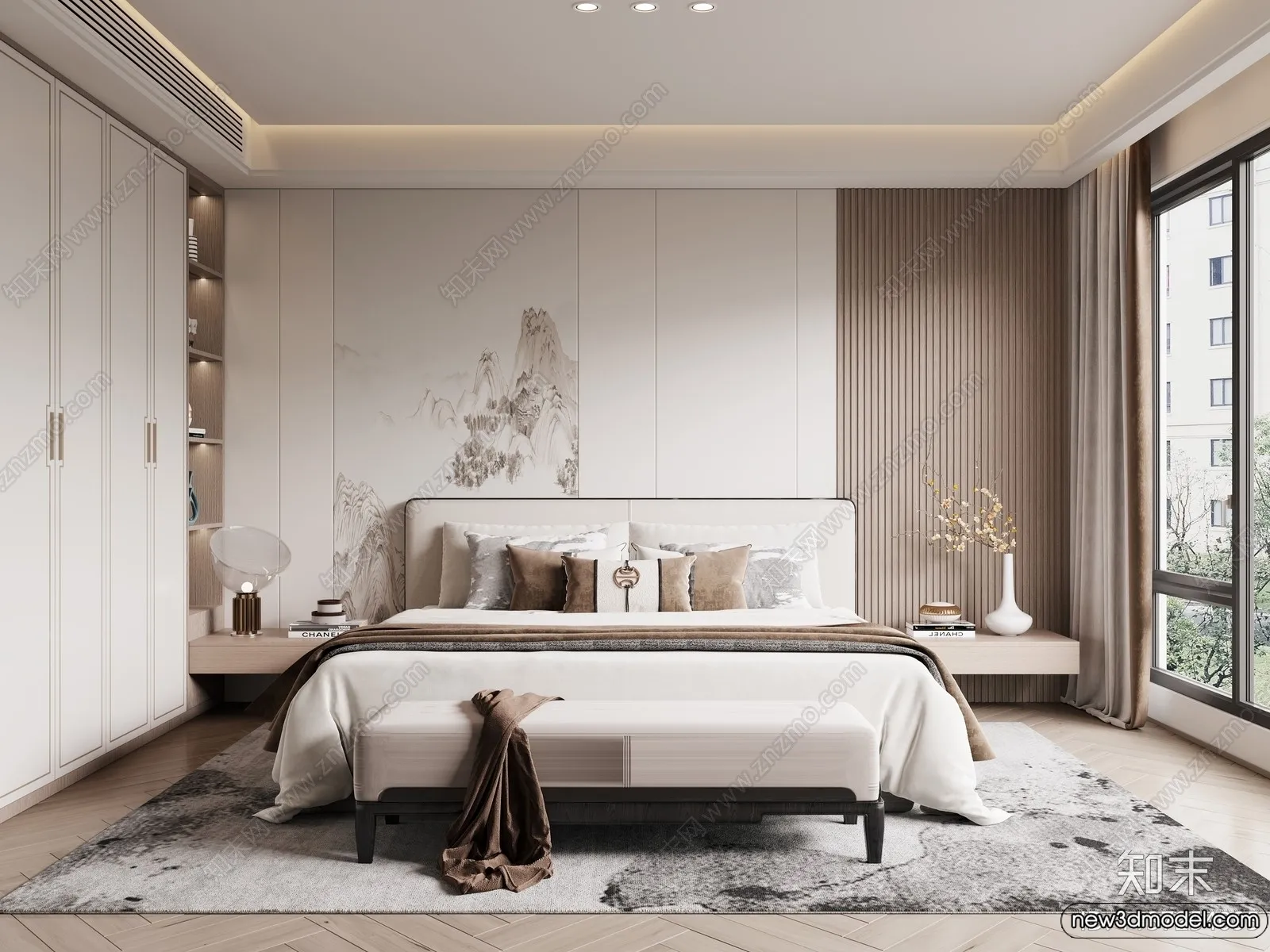 Bedroom - 3D Interior Scenes - Modern Style - 3D Models - 179