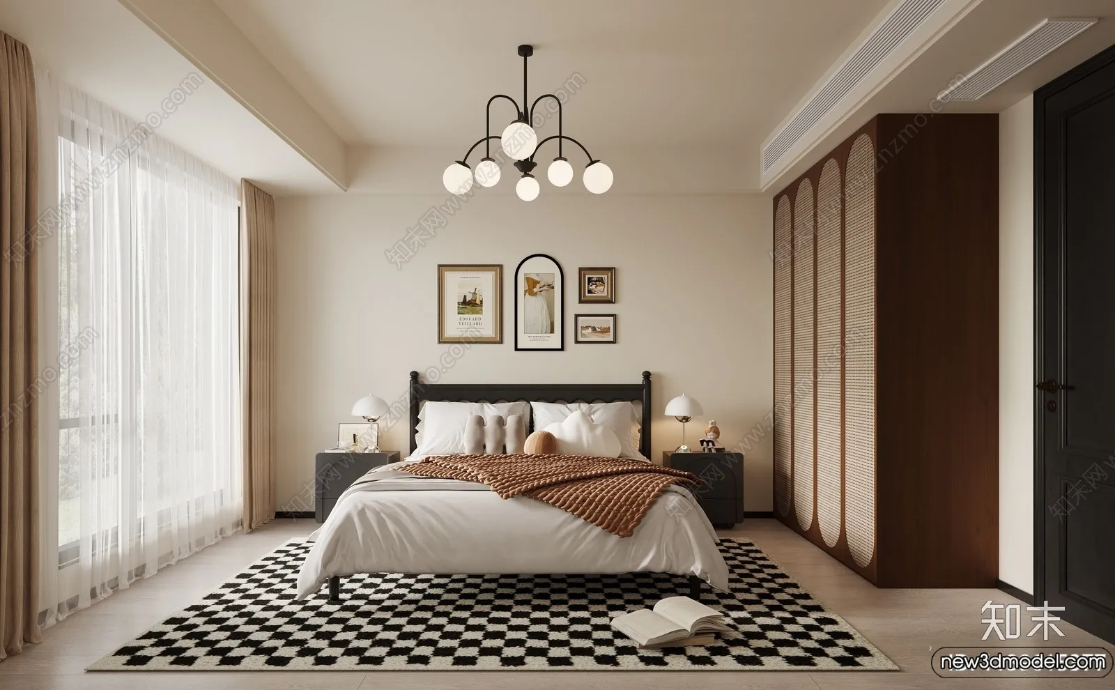 Bedroom - 3D Interior Scenes - Modern Style - 3D Models - 184