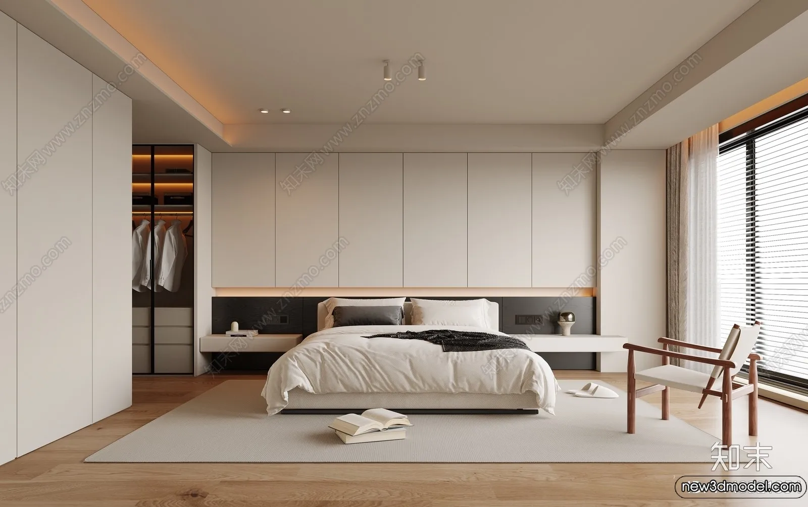Bedroom - 3D Interior Scenes - Modern Style - 3D Models - 186