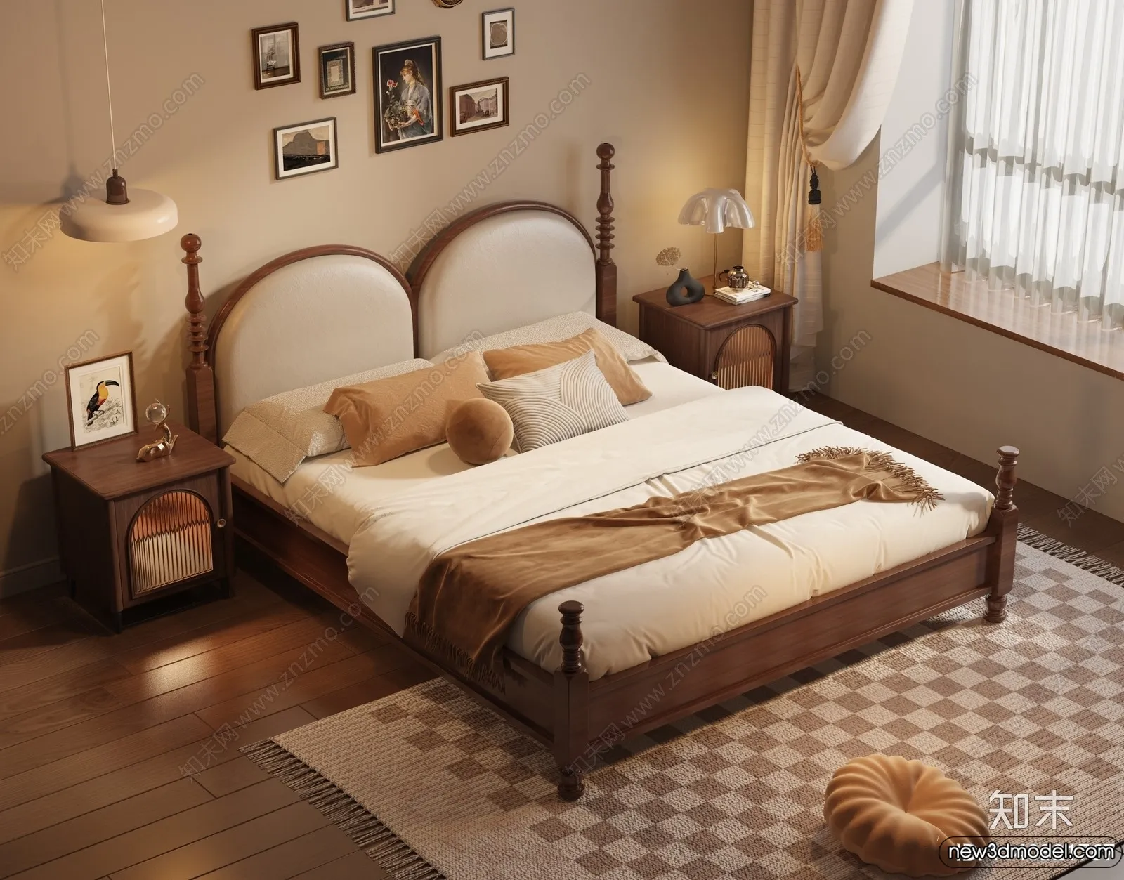 Bedroom - 3D Interior Scenes - Modern Style - 3D Models - 187