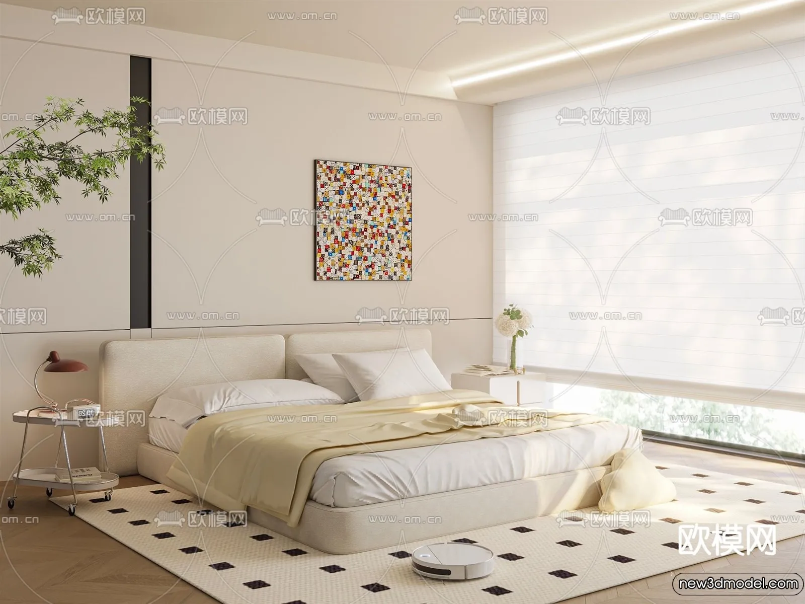 Bedroom - 3D Interior Scenes - Modern Style - 3D Models - 190