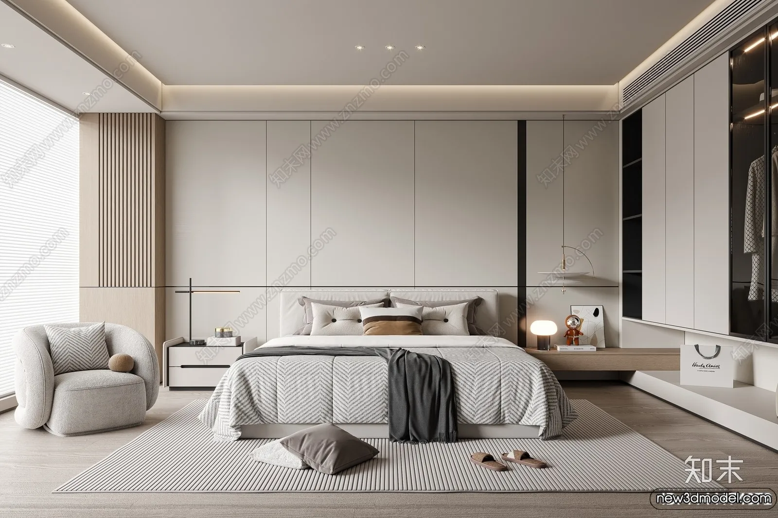 Bedroom - 3D Interior Scenes - Modern Style - 3D Models - 192
