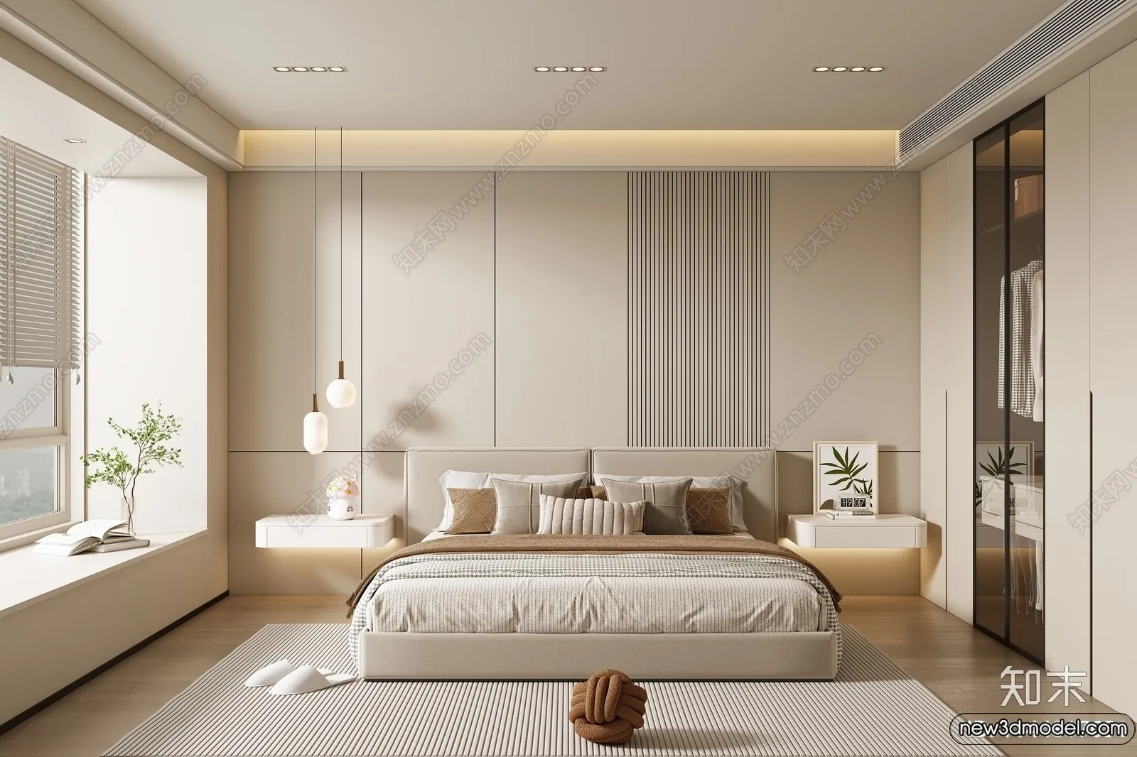 Bedroom - 3D Interior Scenes - Modern Style - 3D Models - 194