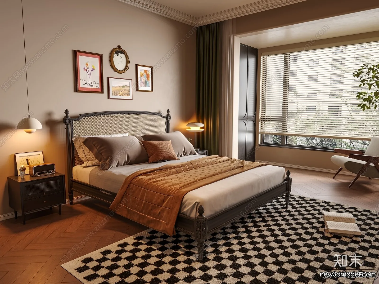 Bedroom - 3D Interior Scenes - Modern Style - 3D Models - 198