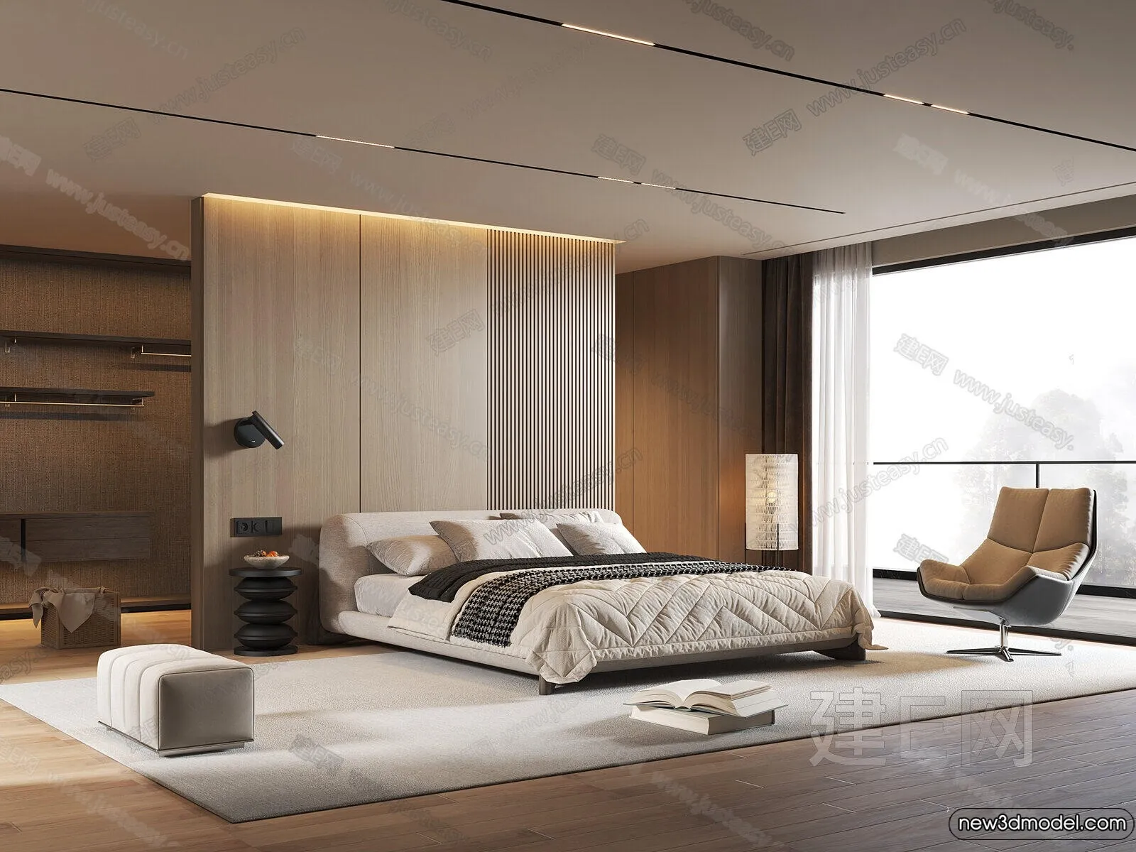 Bedroom - 3D Interior Scenes - Modern Style - 3D Models - 201