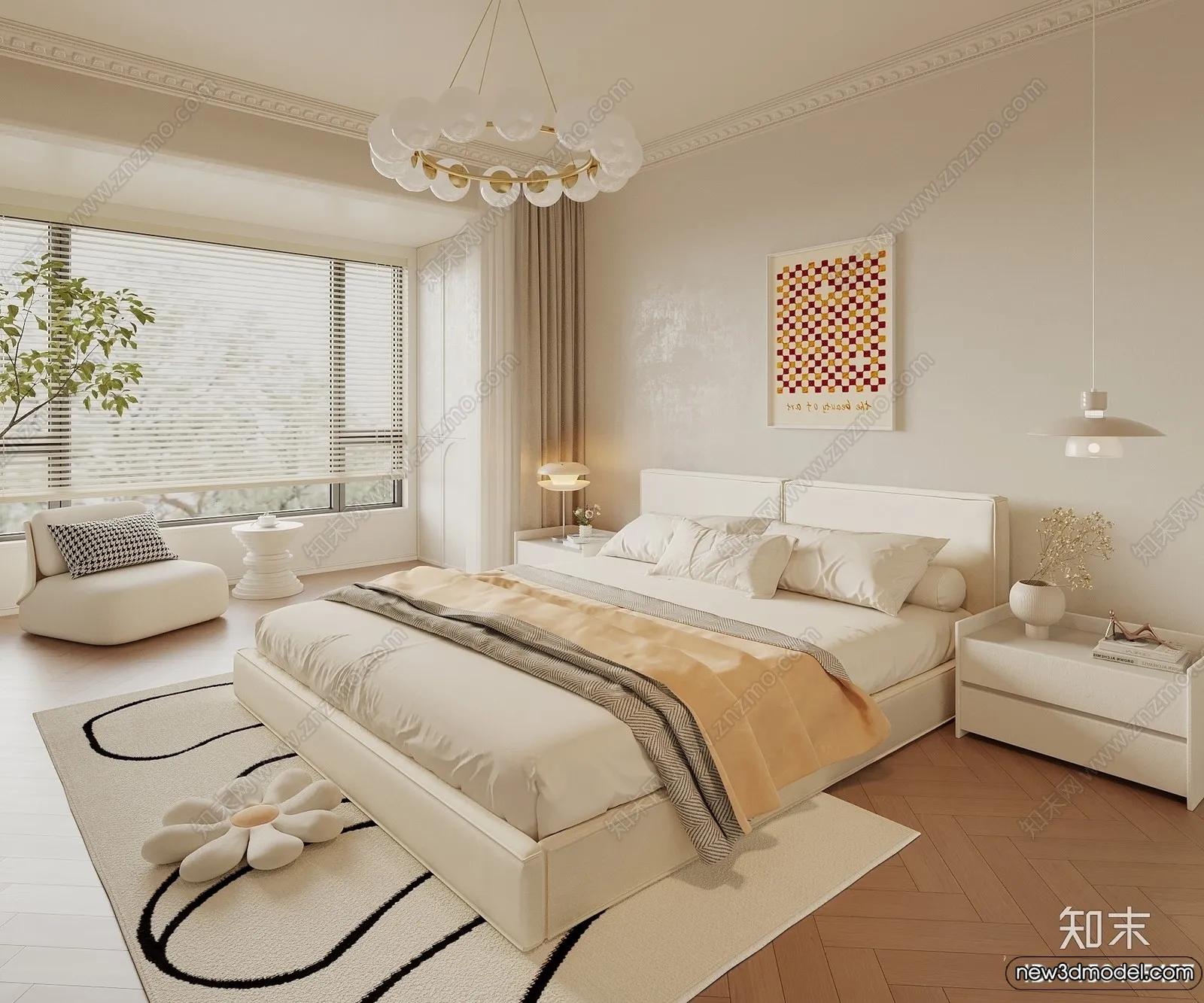 Bedroom - 3D Interior Scenes - Modern Style - 3D Models - 202
