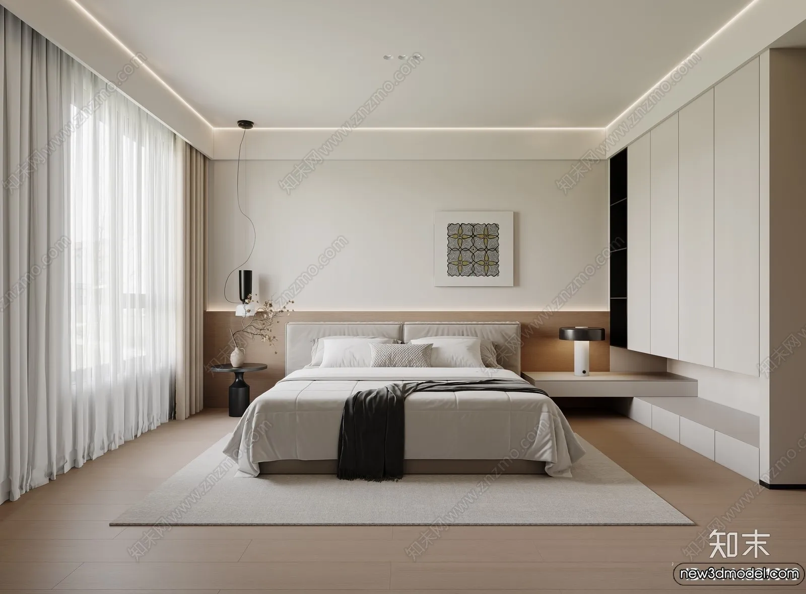 Bedroom - 3D Interior Scenes - Modern Style - 3D Models - 203