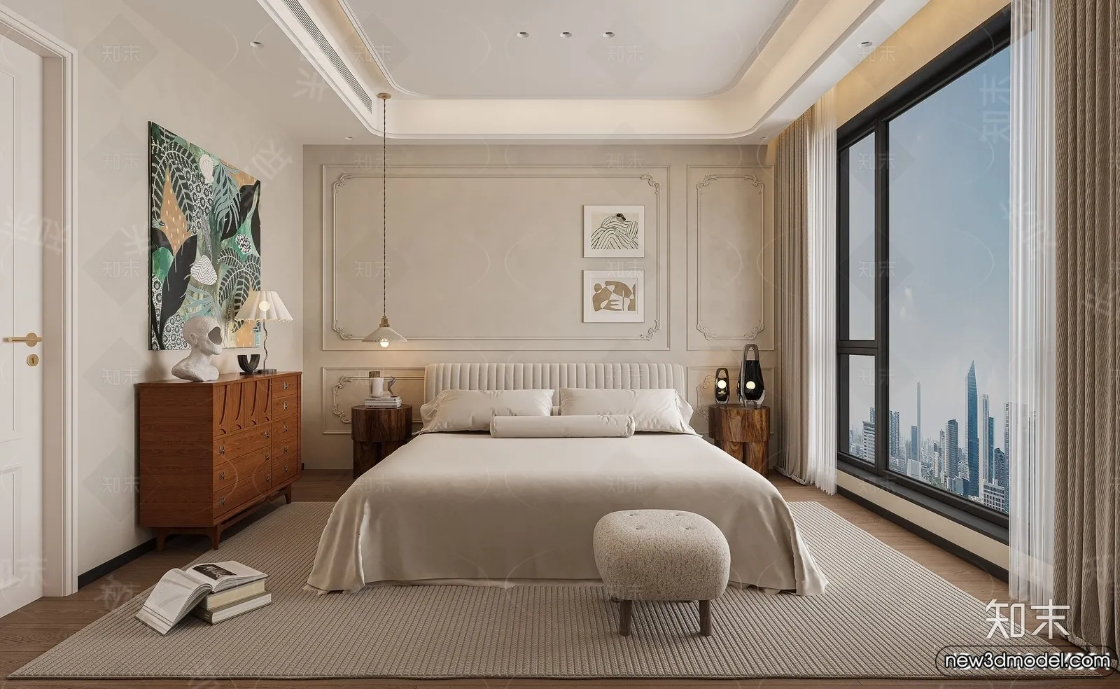 Bedroom - 3D Interior Scenes - Modern Style - 3D Models - 206