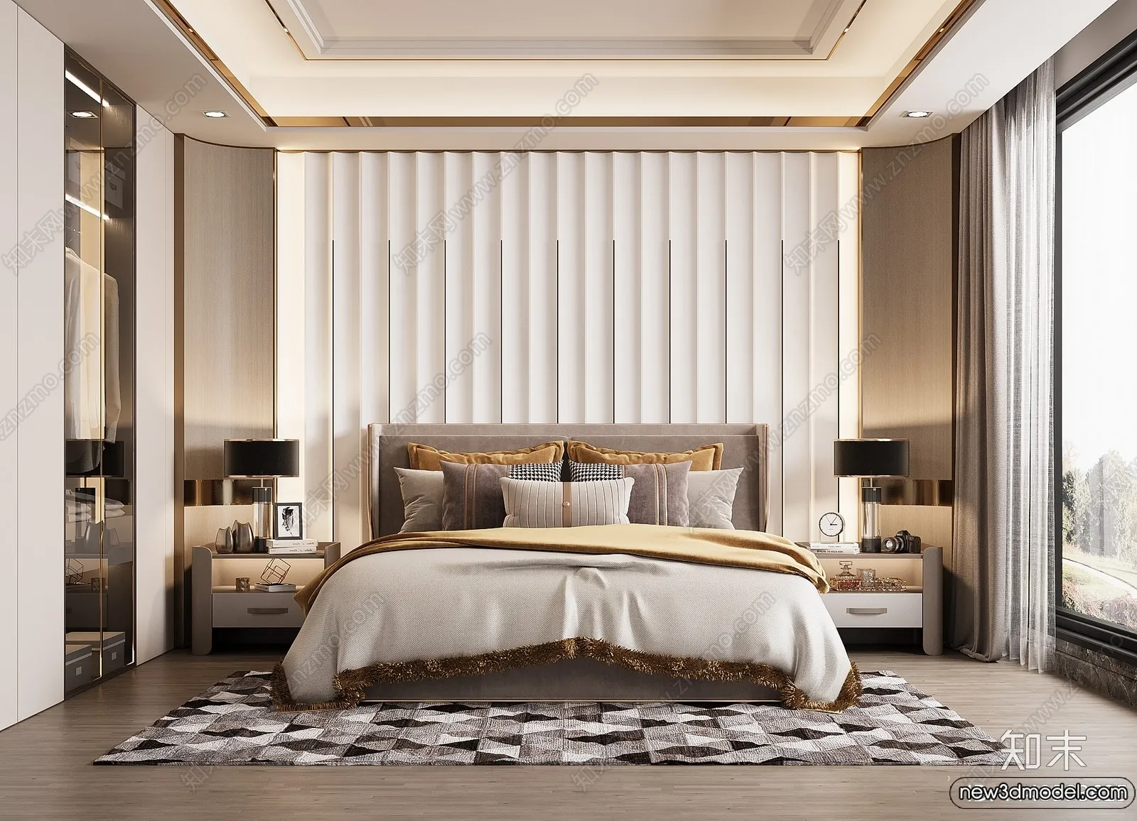 Bedroom - 3D Interior Scenes - Modern Style - 3D Models - 207