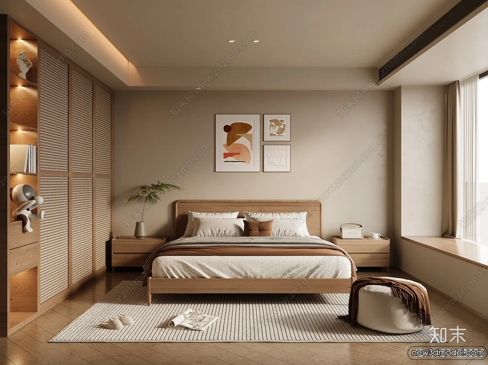 Bedroom - 3D Interior Scenes - Modern Style - 3D Models - 209