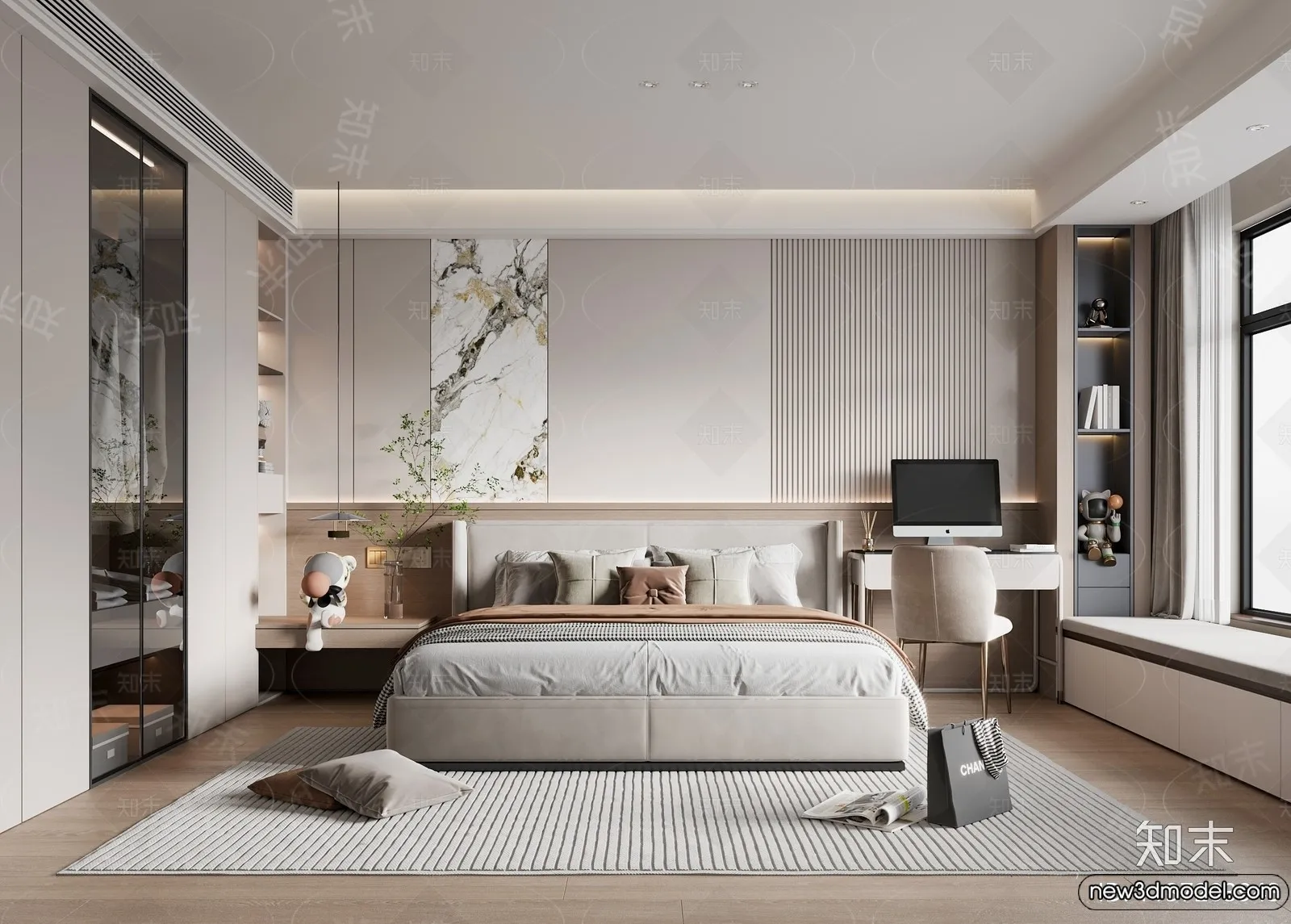 Bedroom - 3D Interior Scenes - Modern Style - 3D Models - 215