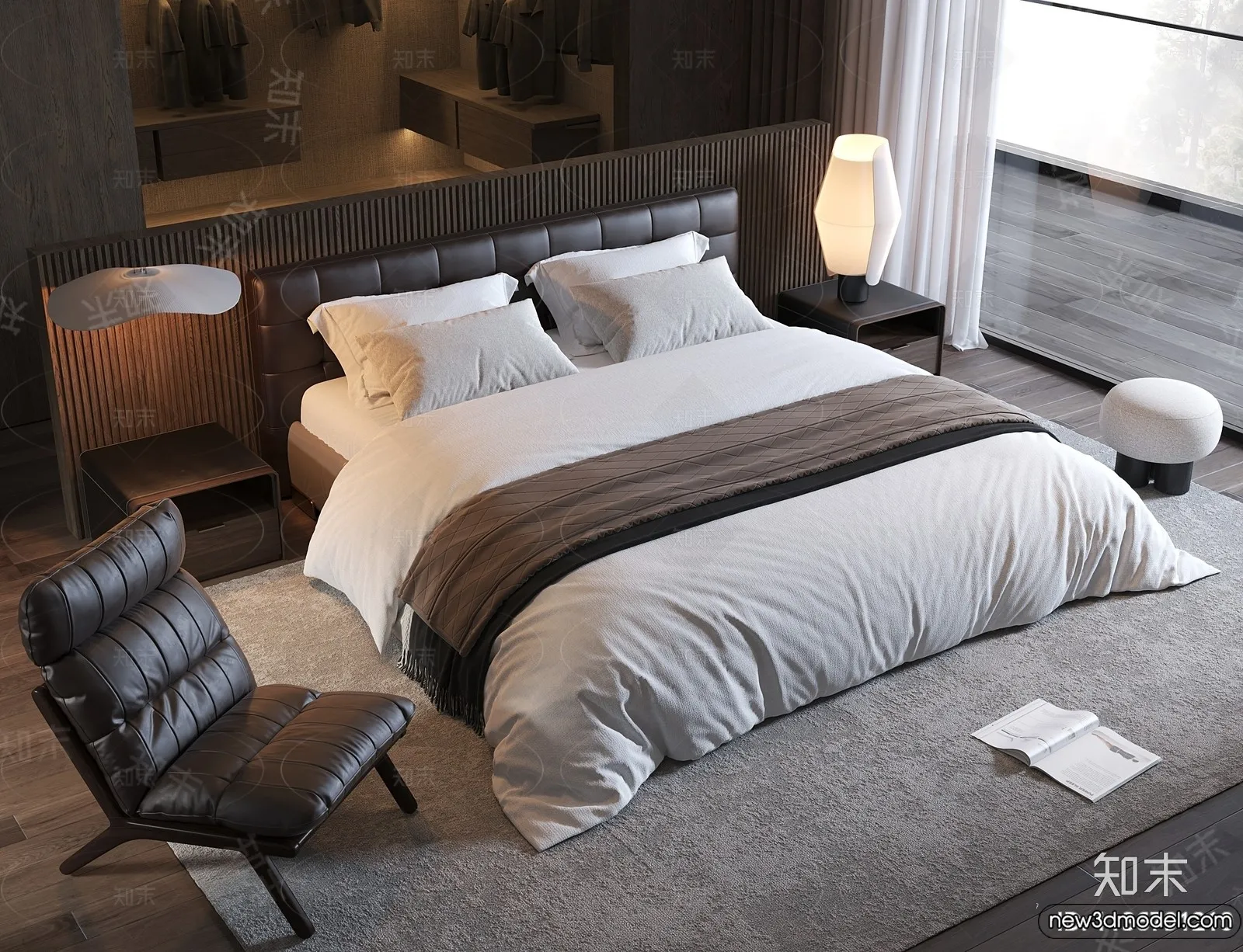 Bedroom - 3D Interior Scenes - Modern Style - 3D Models - 217