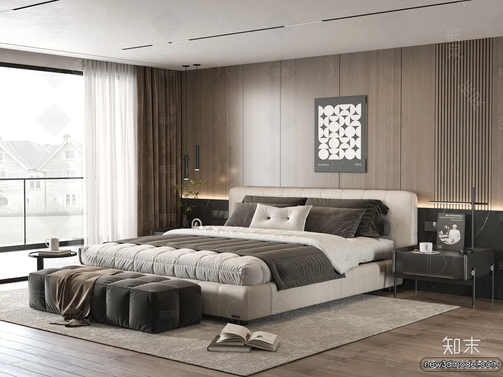 Bedroom - 3D Interior Scenes - Modern Style - 3D Models - 219
