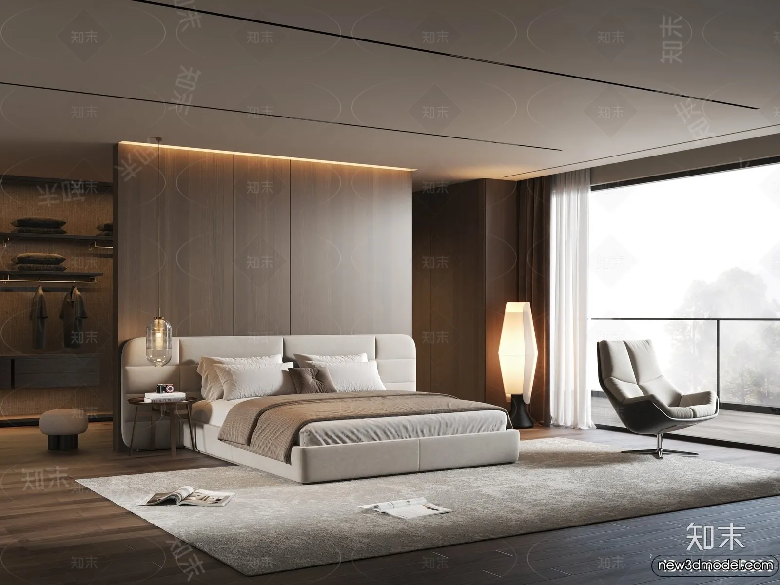 Bedroom - 3D Interior Scenes - Modern Style - 3D Models - 220