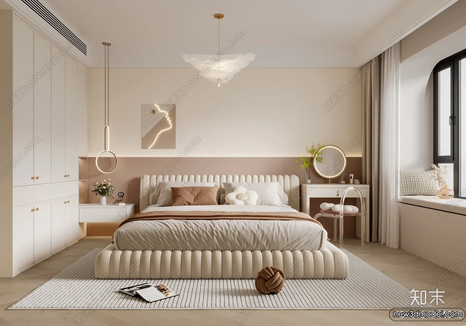Bedroom - 3D Interior Scenes - Modern Style - 3D Models - 224