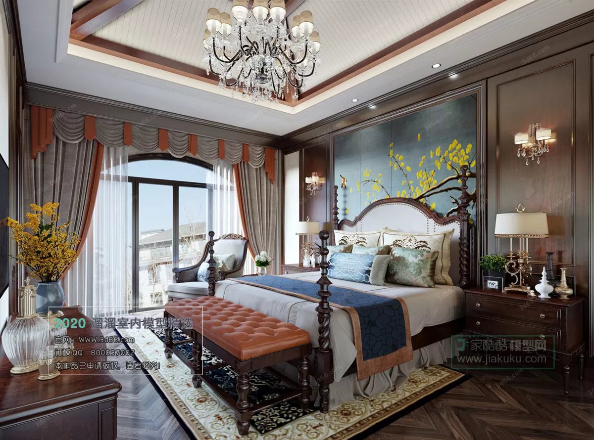 BEDROOM - AMERICAN STYLE - 3D MODELS