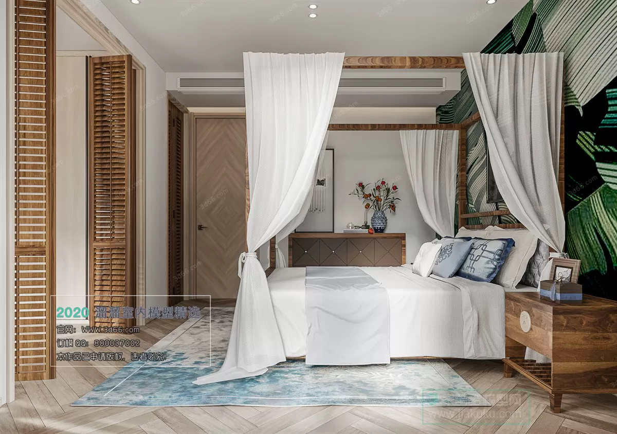 BEDROOM - AMERICAN STYLE - 3D MODELS