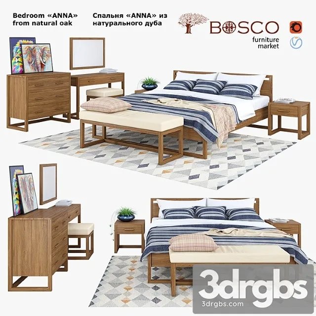 Bedroom anna 2 3D Model Free