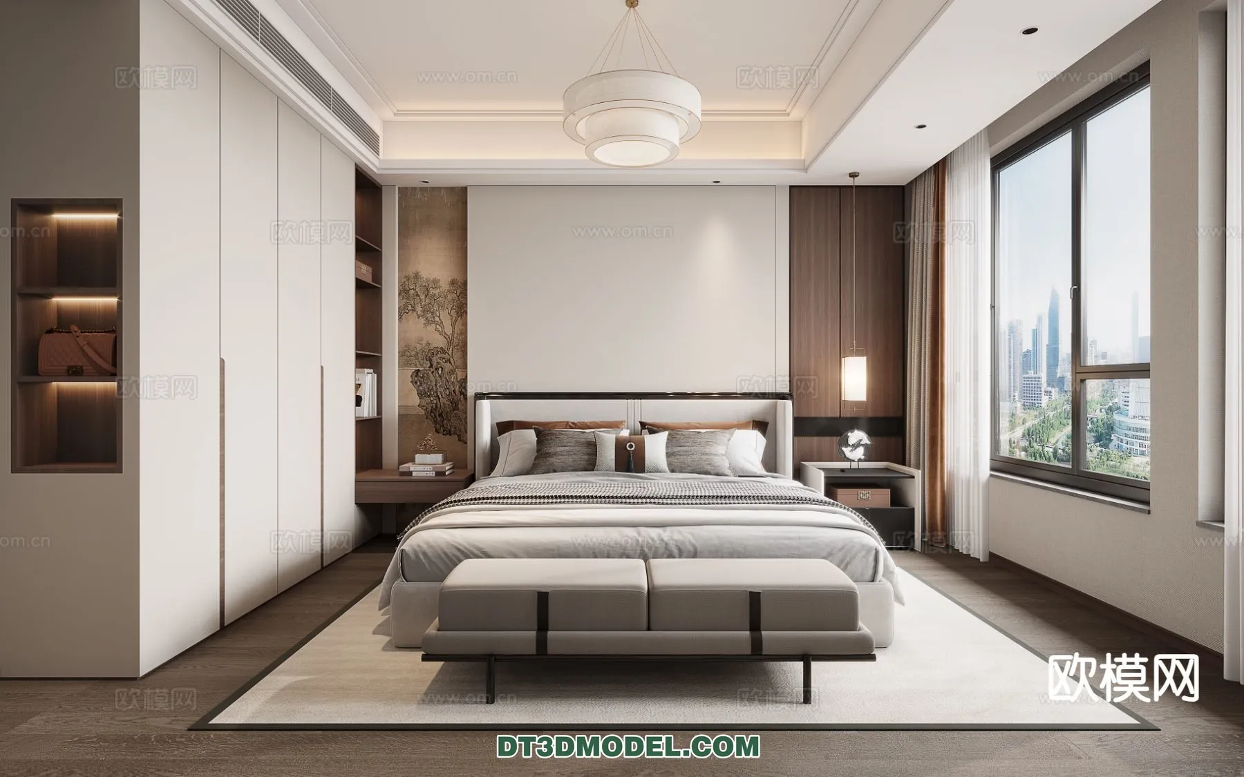 BEDROOM - CHINESE STYLE - 3D Model For Interior Design - 548