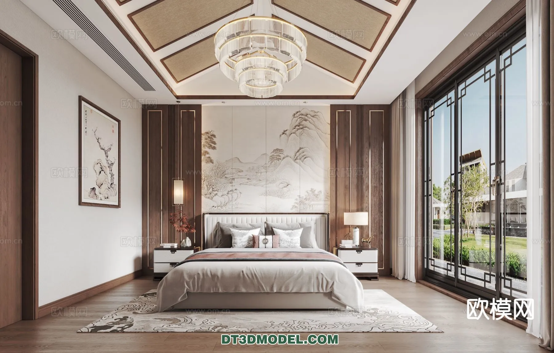 BEDROOM - CHINESE STYLE - 3D Model For Interior Design - 558
