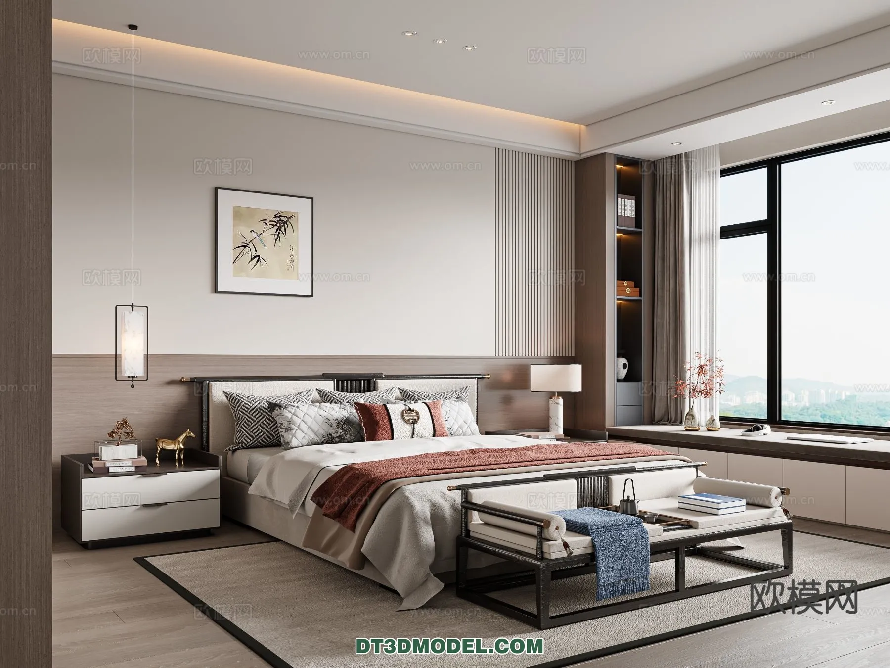 BEDROOM - CHINESE STYLE - 3D Model For Interior Design - 559