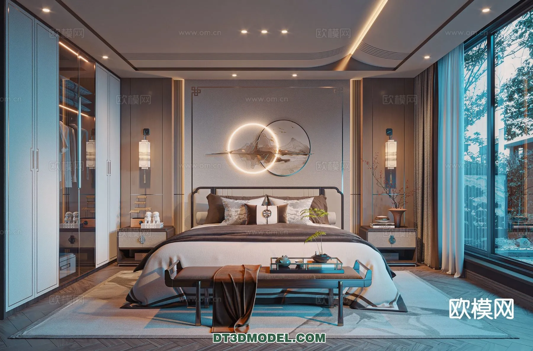 BEDROOM - CHINESE STYLE - 3D Model For Interior Design - 575