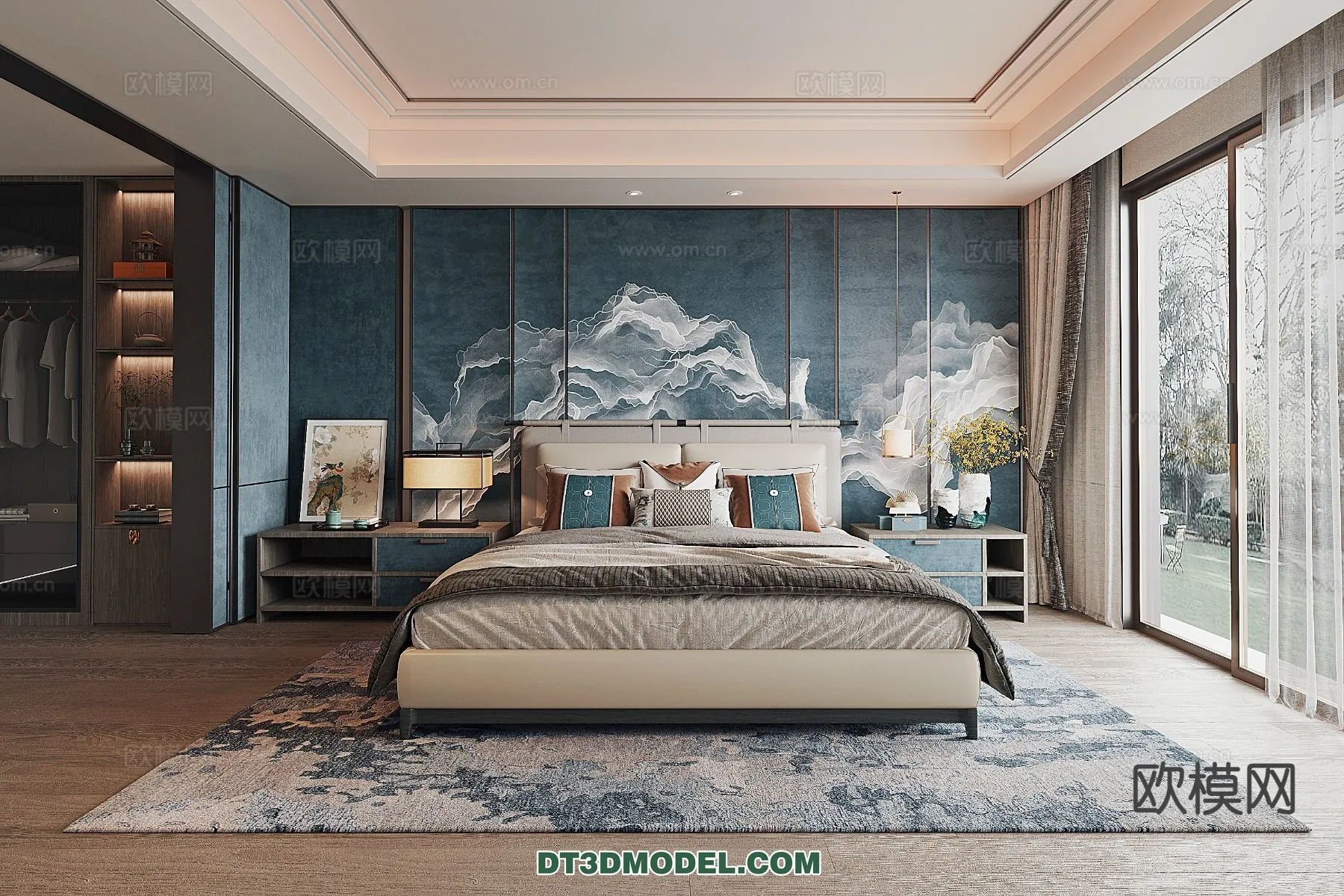 BEDROOM - CHINESE STYLE - 3D Model For Interior Design - 590