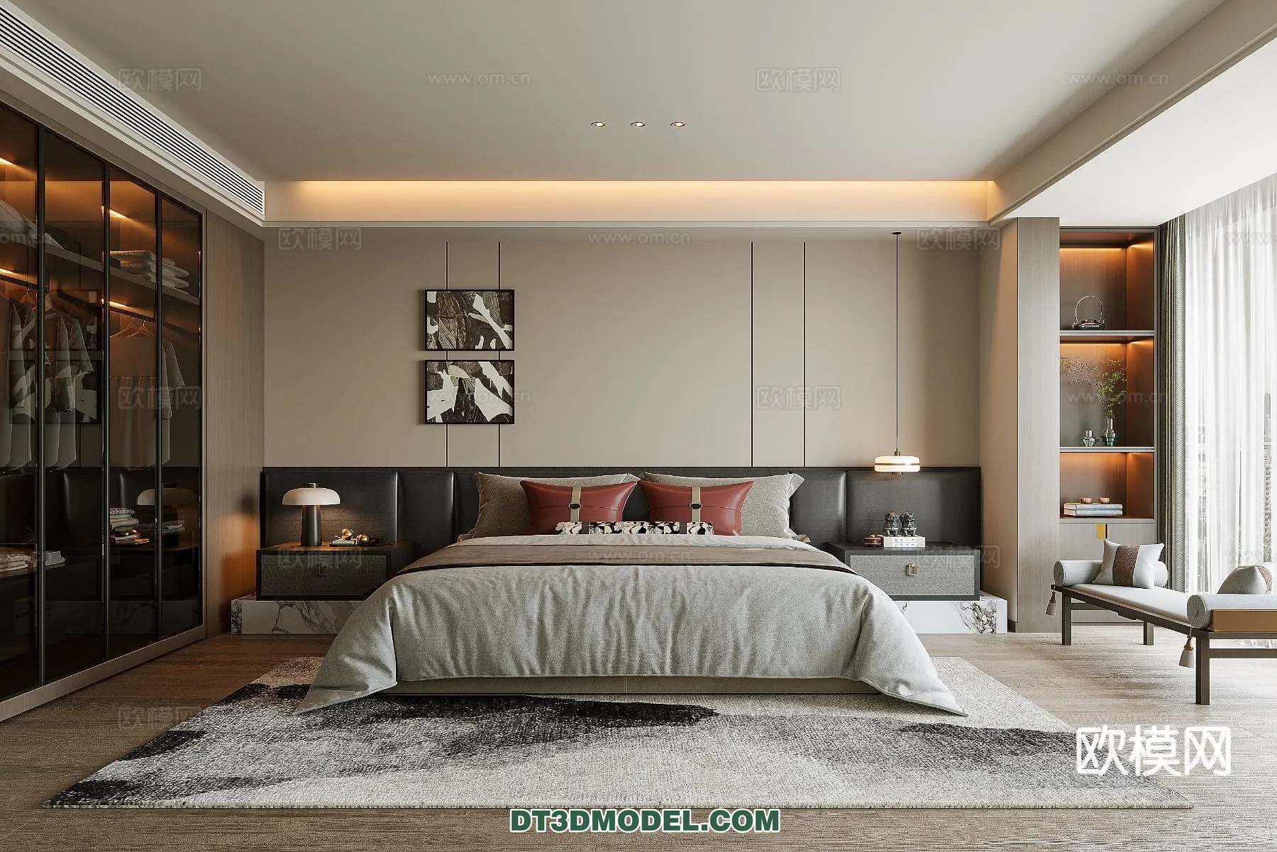 BEDROOM - CHINESE STYLE - 3D Model For Interior Design - 596