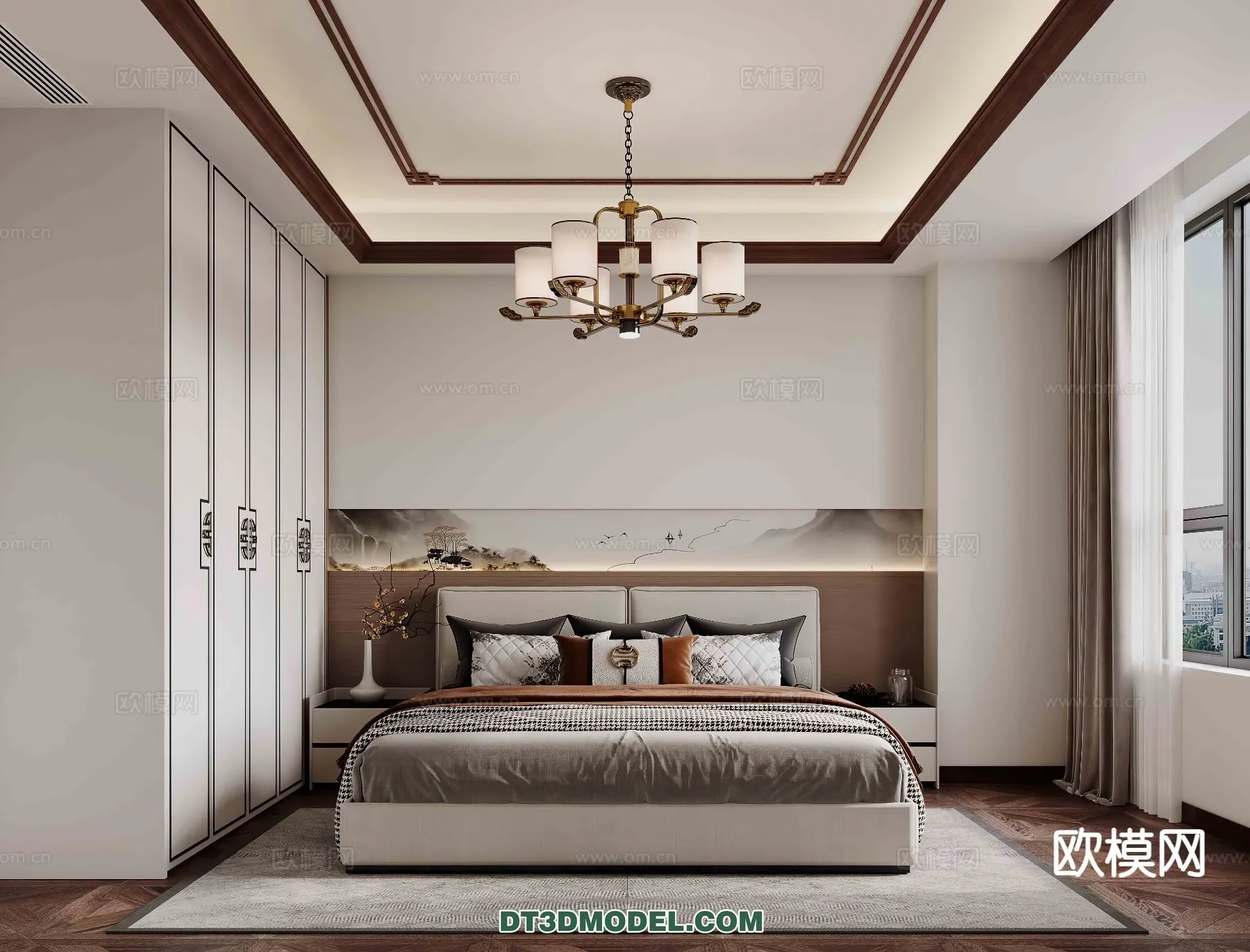 BEDROOM - CHINESE STYLE - 3D Model For Interior Design - 611