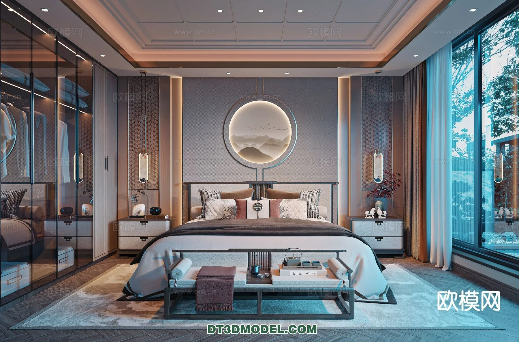 BEDROOM - CHINESE STYLE - 3D Model For Interior Design - 613
