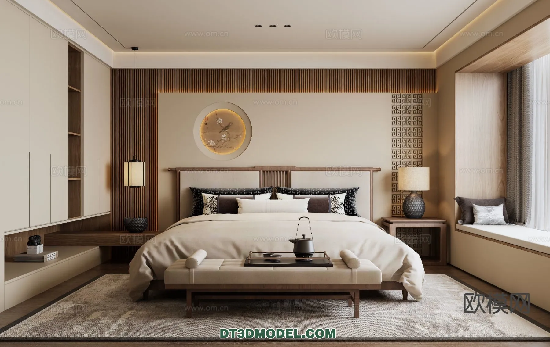 BEDROOM - CHINESE STYLE - 3D Model For Interior Design - 631