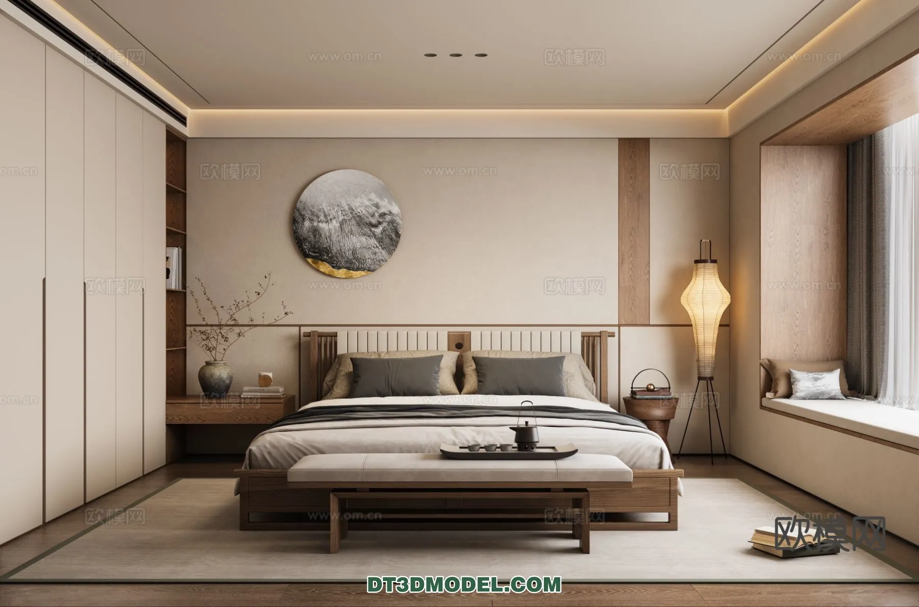 BEDROOM - CHINESE STYLE - 3D Model For Interior Design - 660