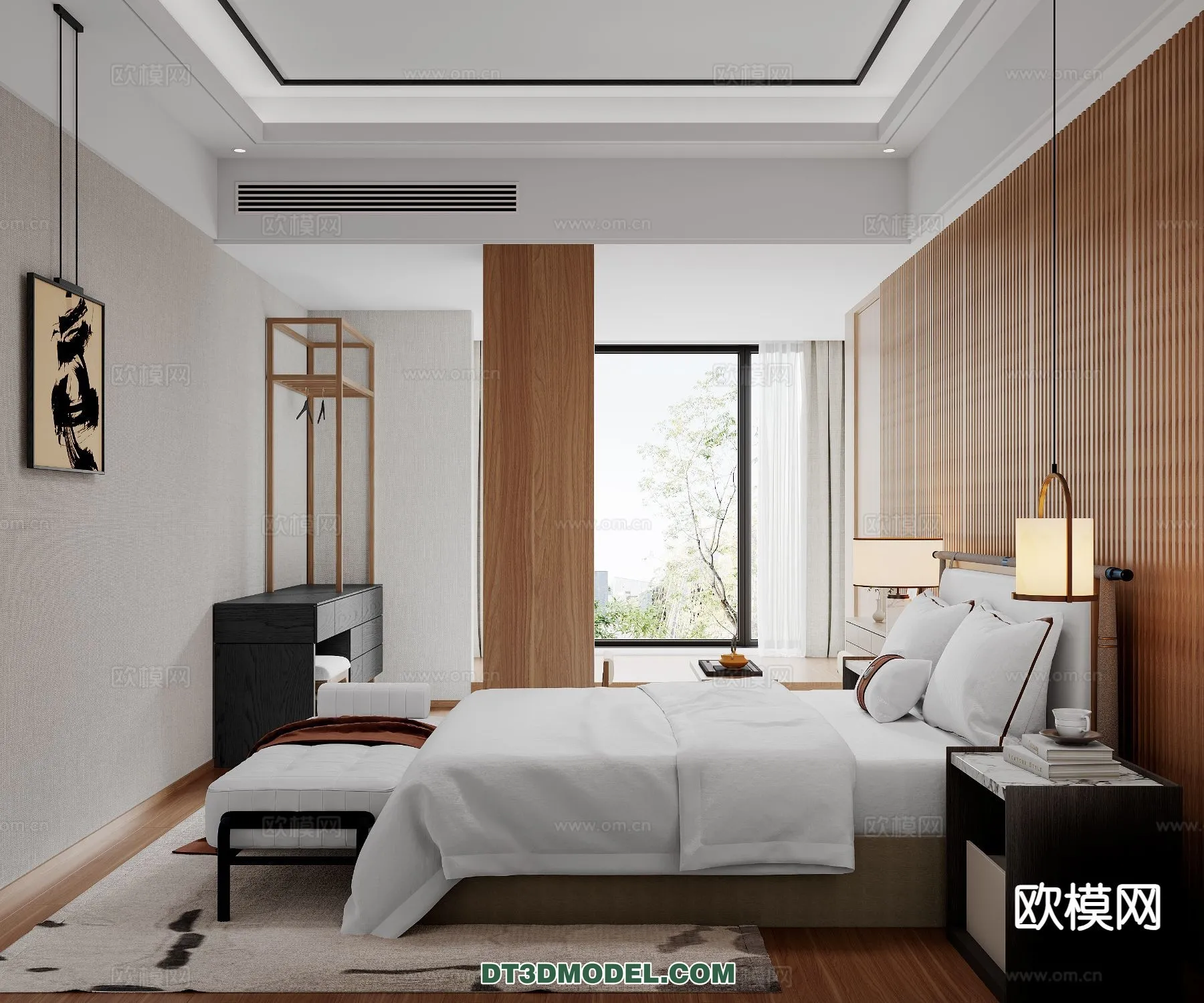 BEDROOM - CHINESE STYLE - 3D Model For Interior Design - 664