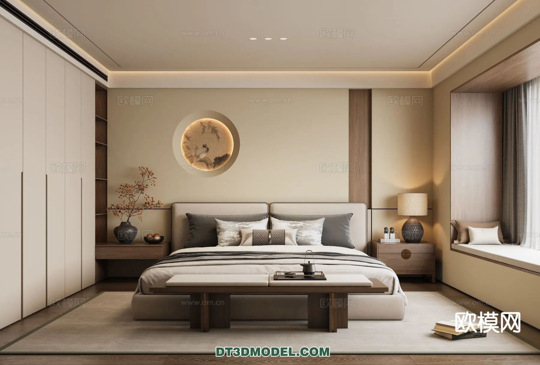 BEDROOM - CHINESE STYLE - 3D Model For Interior Design - 670