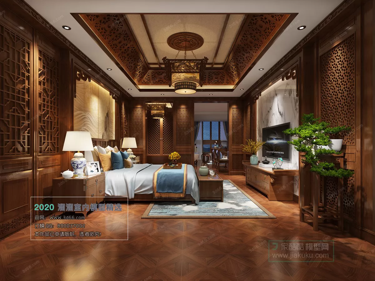 BEDROOM - CHINESE STYLE - 3D MODELS