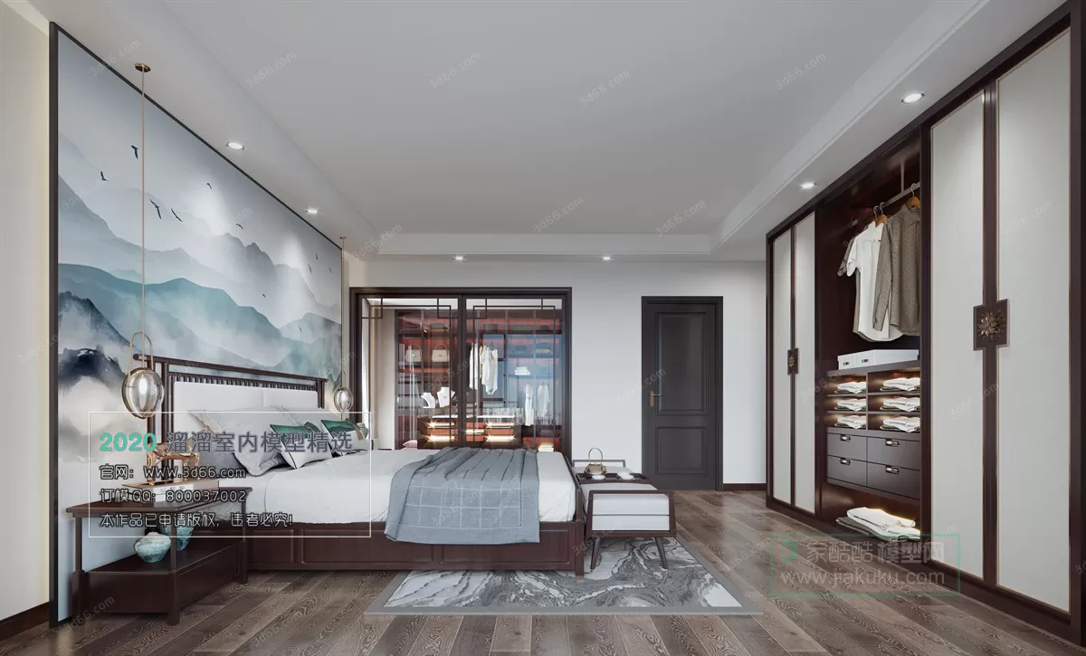 BEDROOM - CHINESE STYLE - 3D MODELS