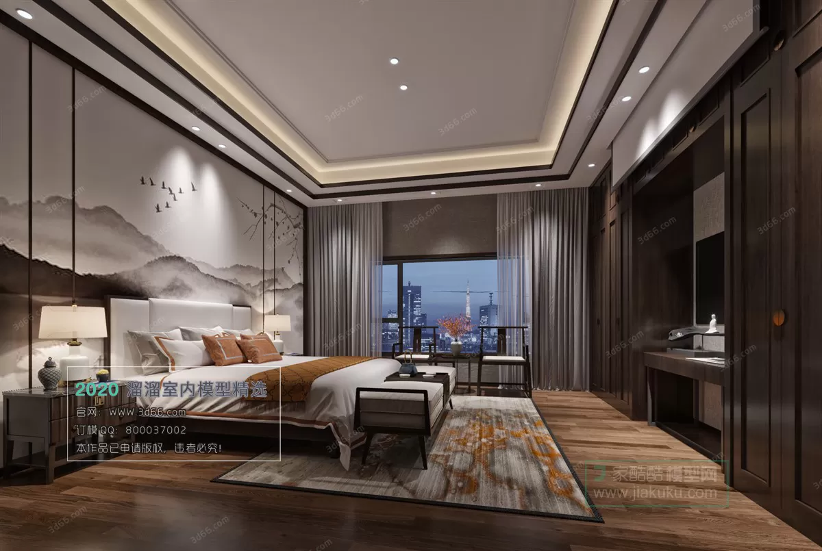 BEDROOM - CHINESE STYLE - 3D MODELS