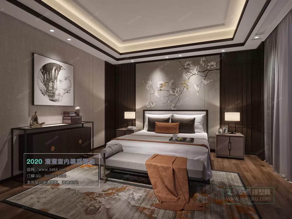 BEDROOM - CHINESE STYLE - 3D MODELS