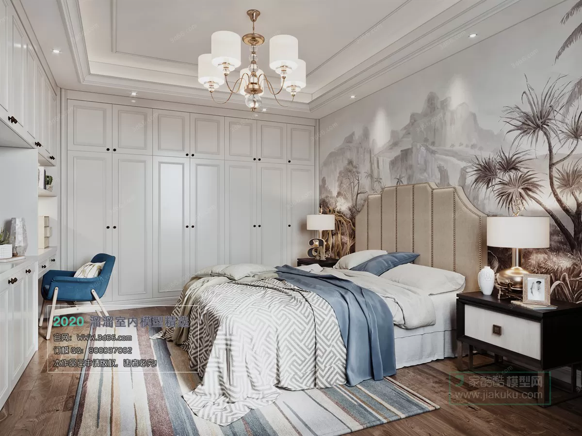 BEDROOM - EUROPEAN STYLE - 3D MODELS