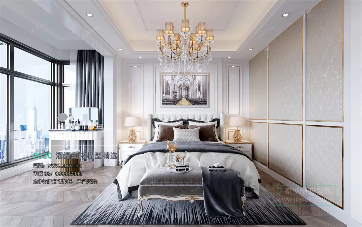 BEDROOM - EUROPEAN STYLE - 3D MODELS