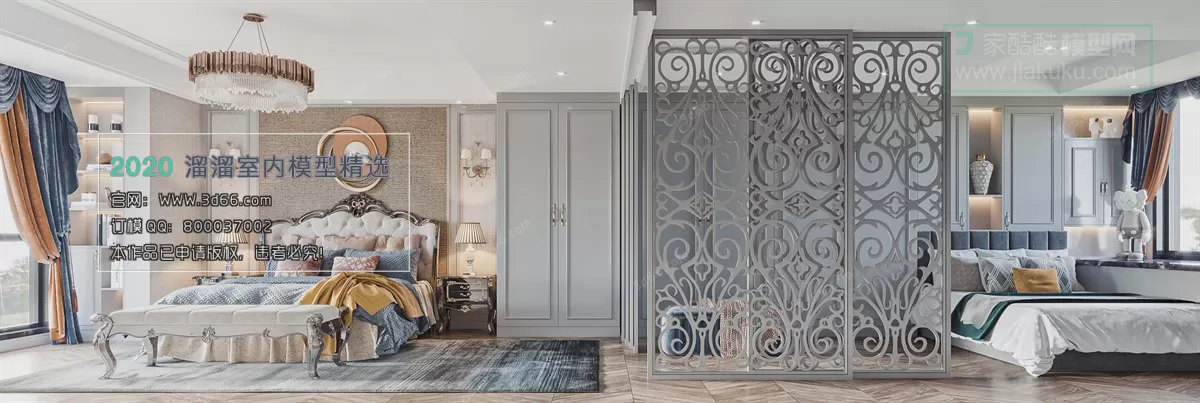 BEDROOM - EUROPEAN STYLE - 3D MODELS