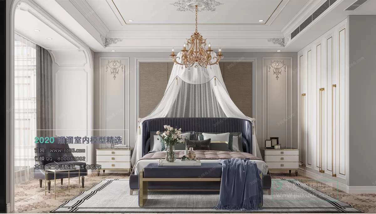 BEDROOM - EUROPEAN STYLE - 3D MODELS