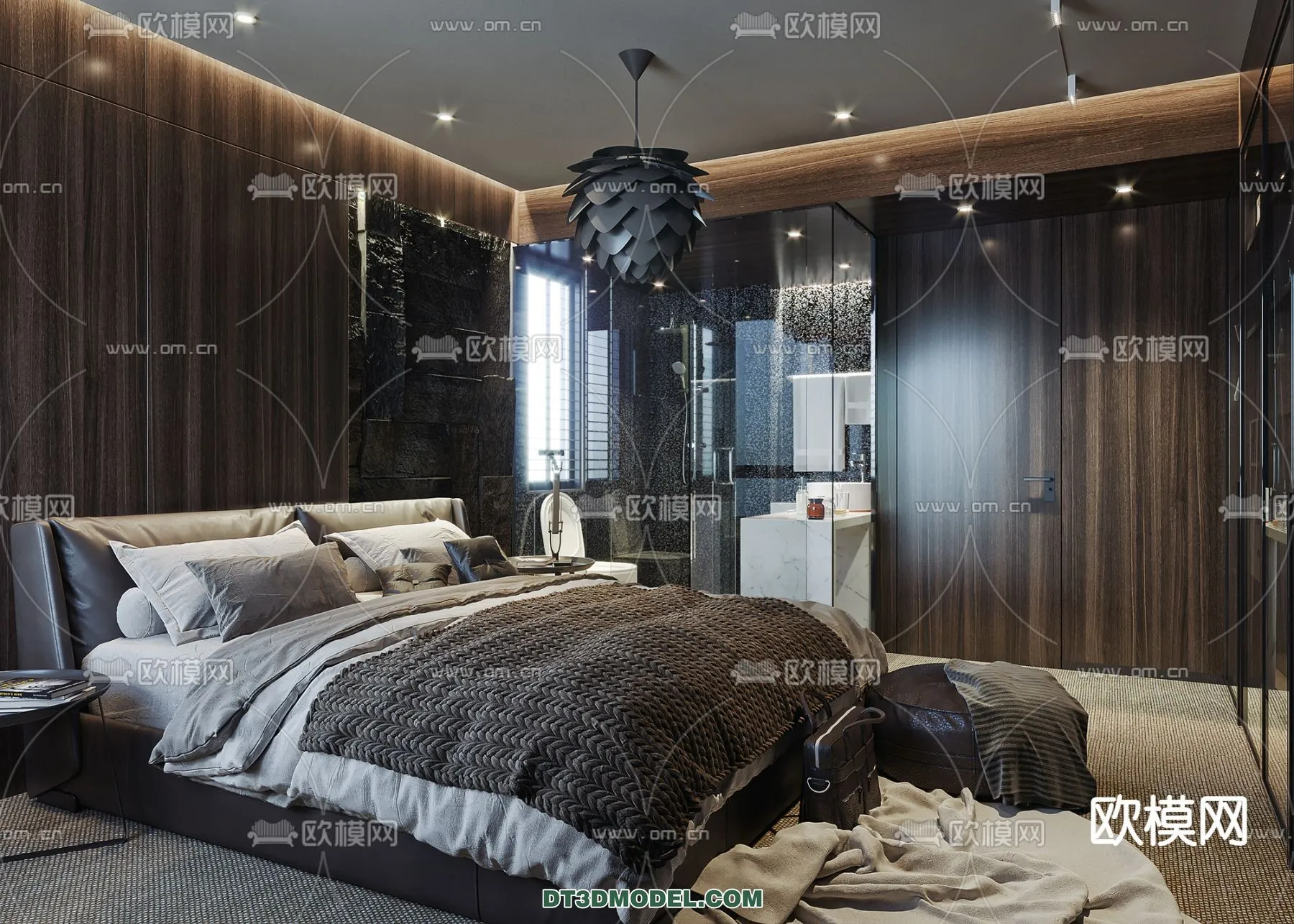 Bedroom For Hotel - 3D Scene - Interior Design - 009