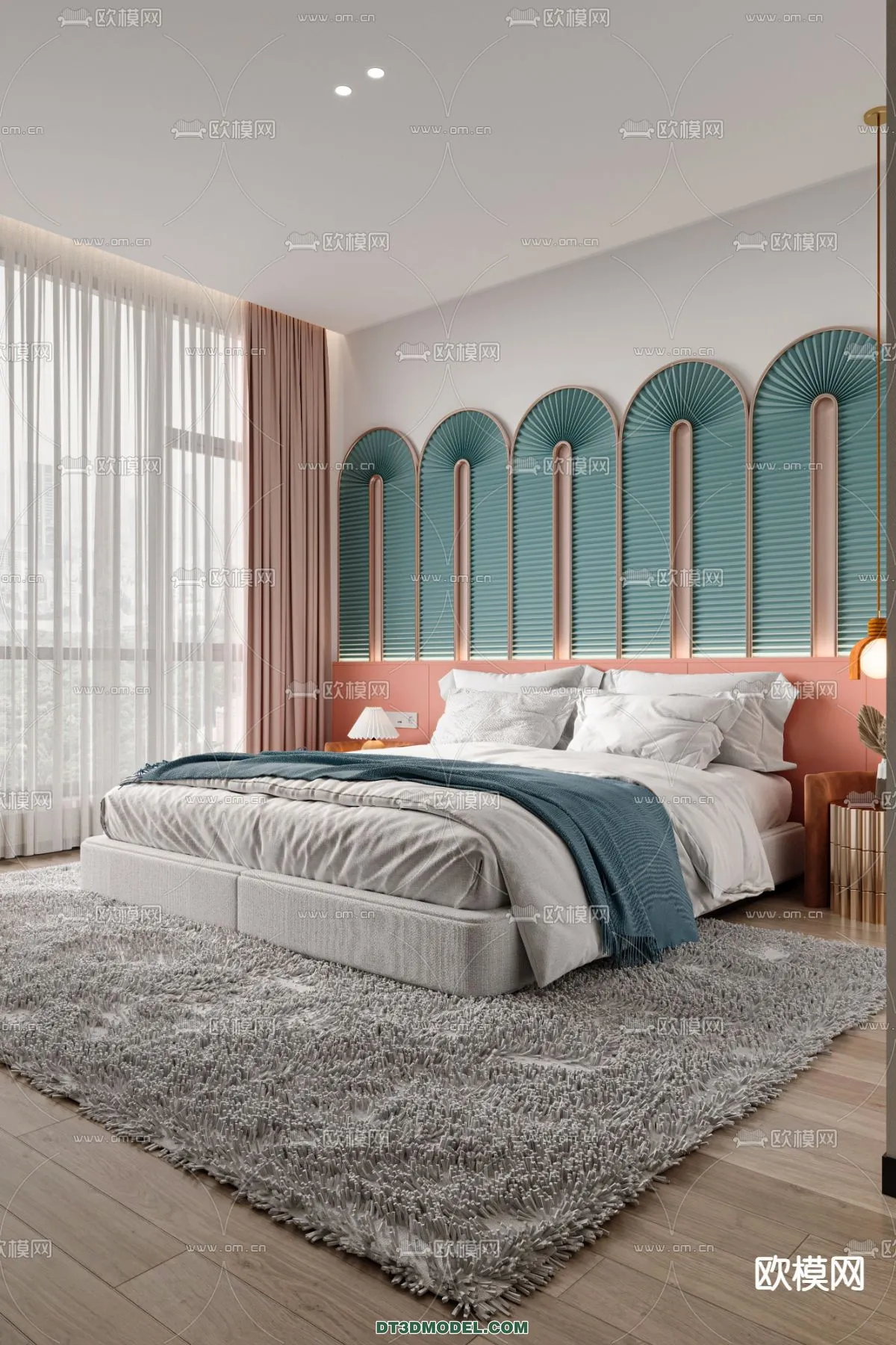 Bedroom For Hotel - 3D Scene - Interior Design - 034