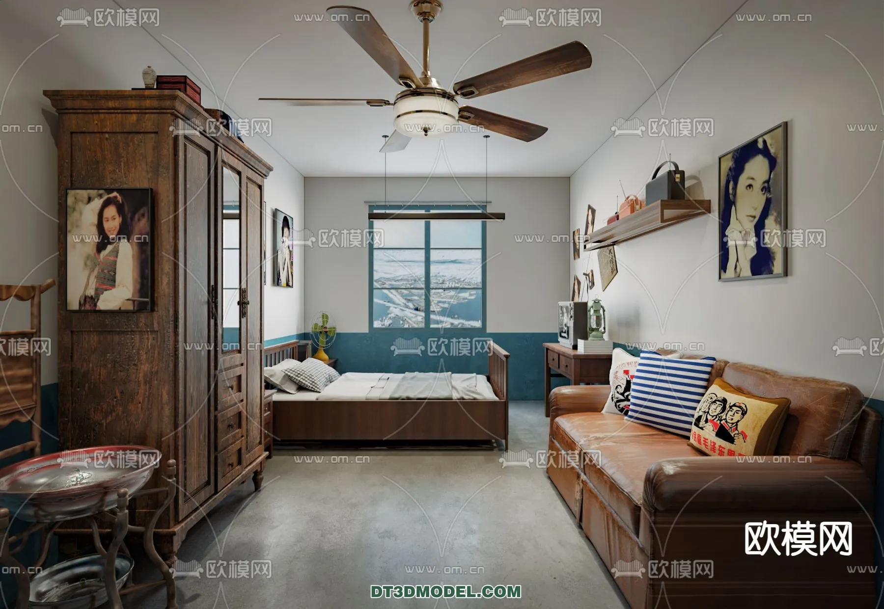 Bedroom For Hotel - 3D Scene - Interior Design - 052