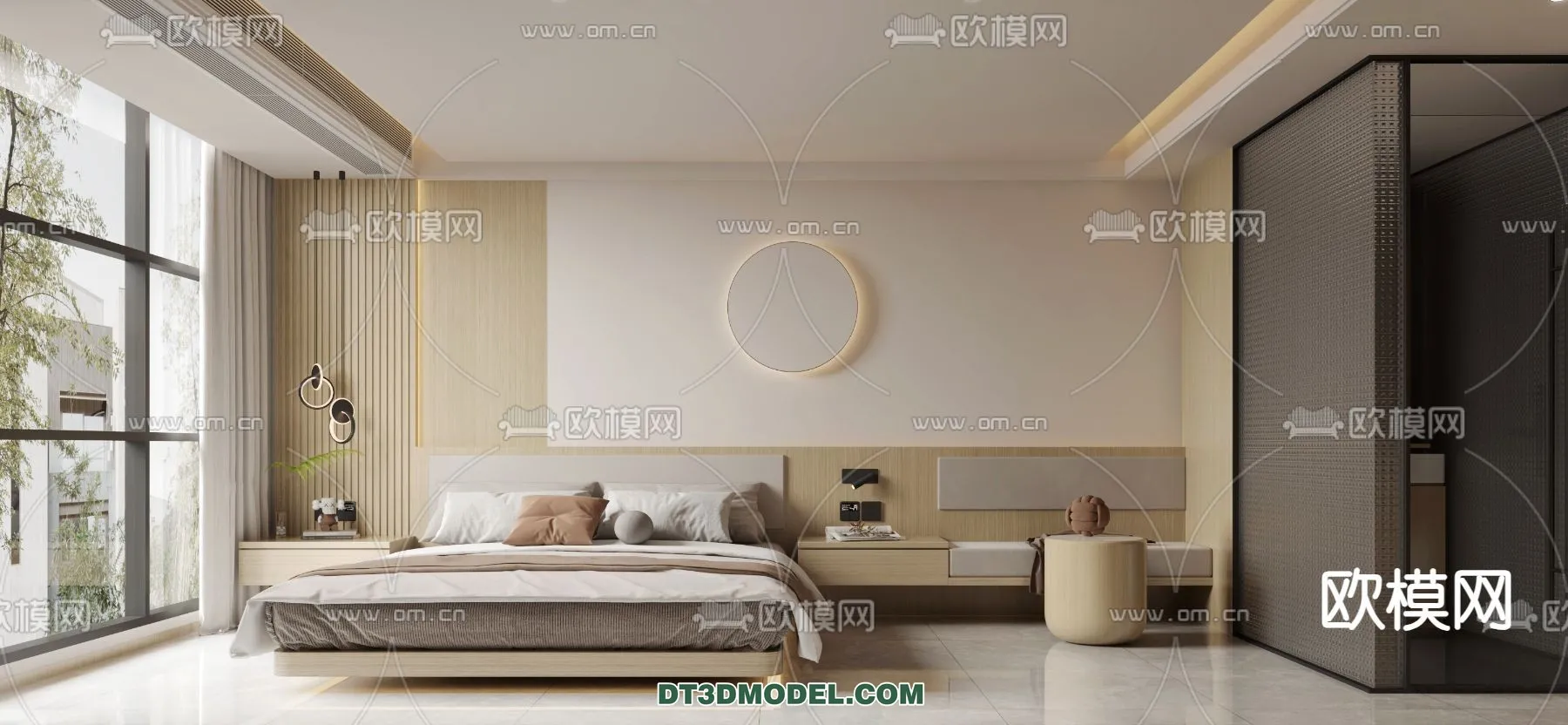 Bedroom For Hotel - 3D Scene - Interior Design - 057
