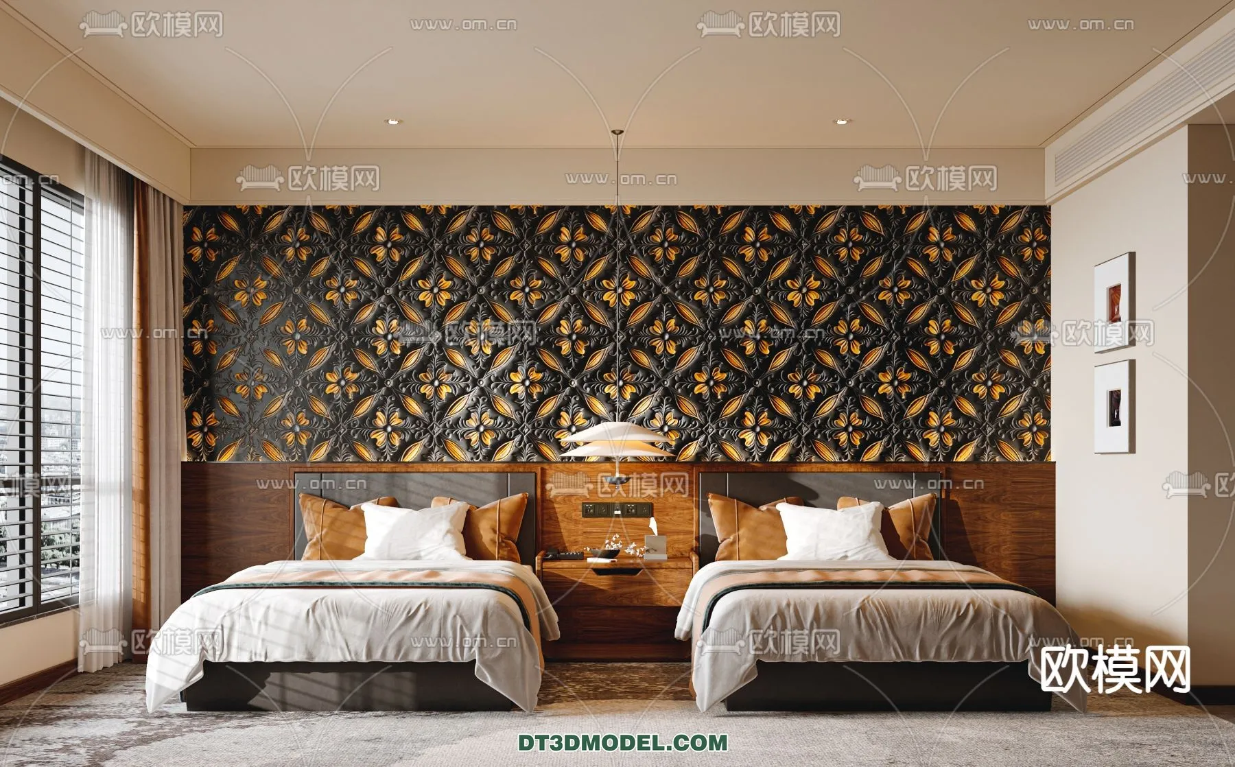 Bedroom For Hotel - 3D Scene - Interior Design - 058